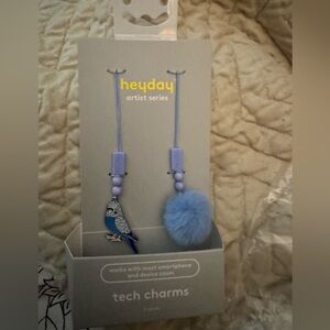Heyday Blue Bird and Pom Pom Tech Charms